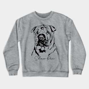 Chinese Shar Pei dog lover portrait Crewneck Sweatshirt